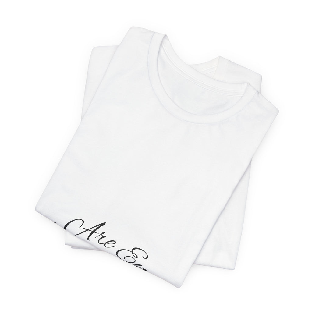 You Are Enough Tee with Inspirational Script Design and Comfortable Fit