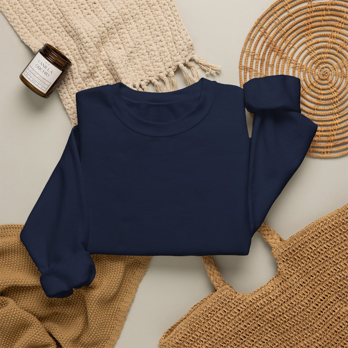 Love You Dad Crewneck Sweatshirt with Minimal Script Father's Day Design