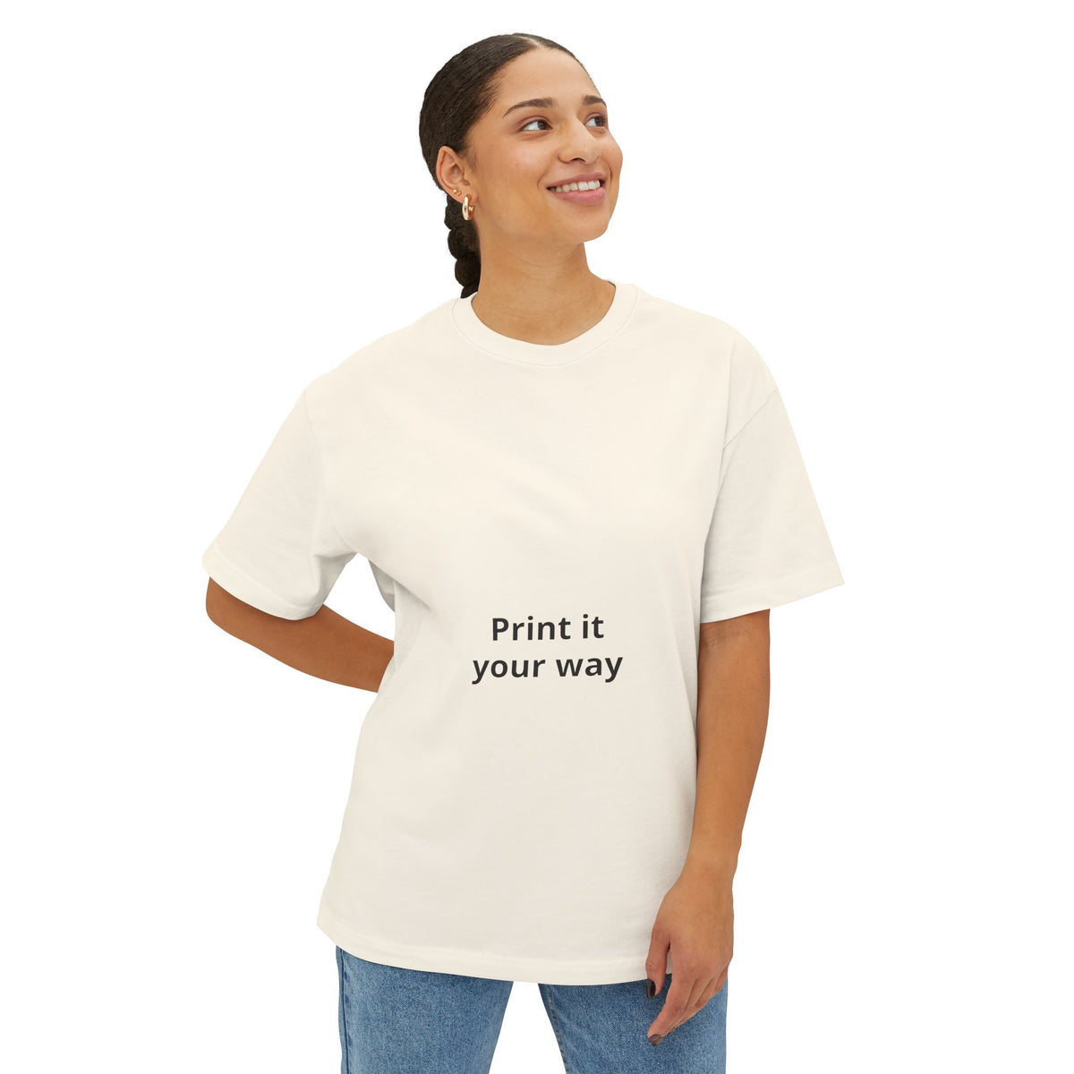 Unisex Oversized Boxy Tee with Relaxed Modern Casual Fit