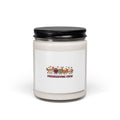 Friendsgiving Crew Candle with Pumpkin Pie and Fall Foliage Thanksgiving Design