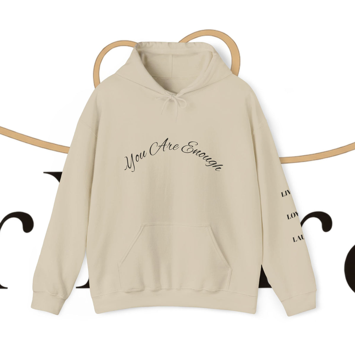 You Are Enough Hoodie with Inspirational Message for Everyday Casual Wear