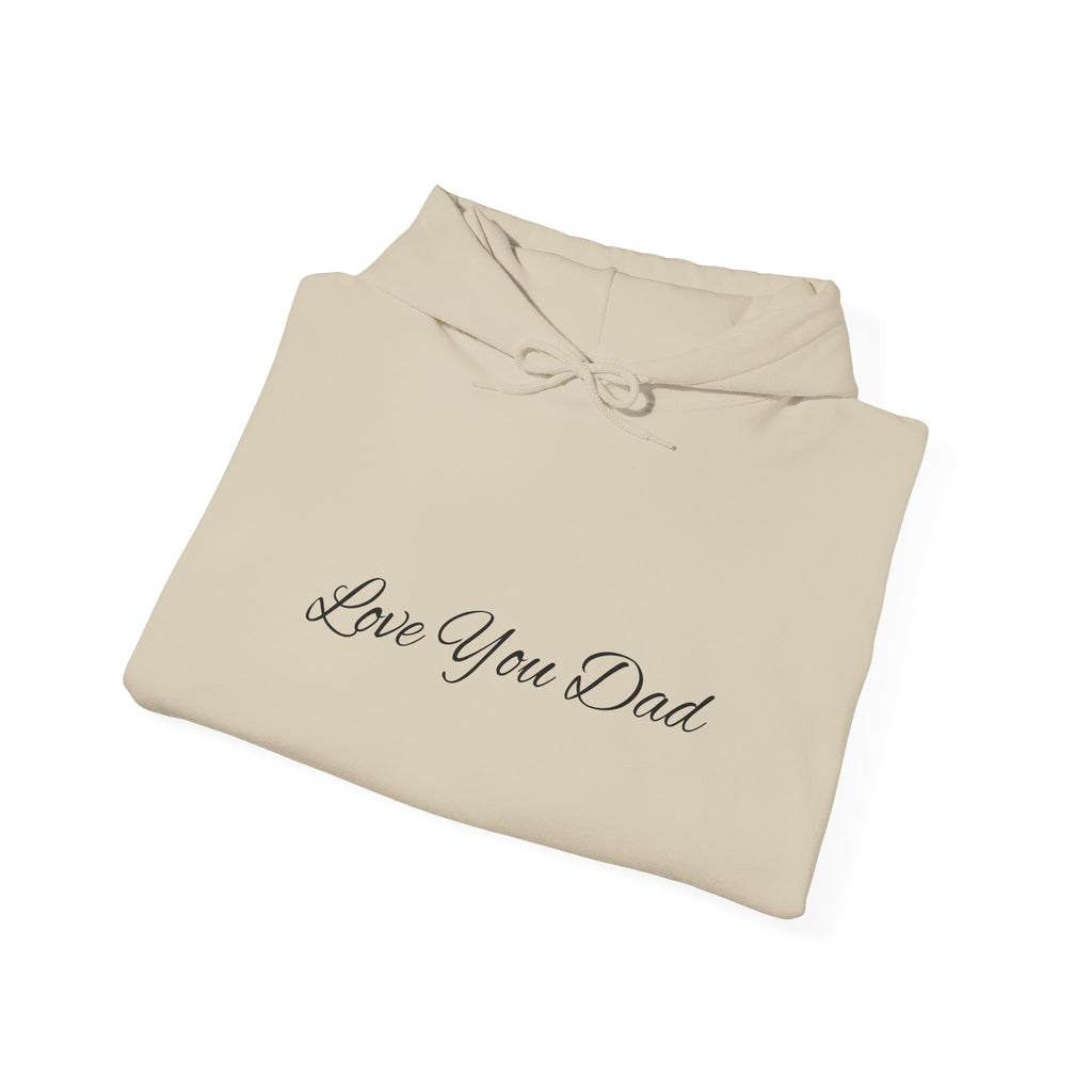 Love You Dad Hoodie with Minimal Script Design for Father’s Day Gift