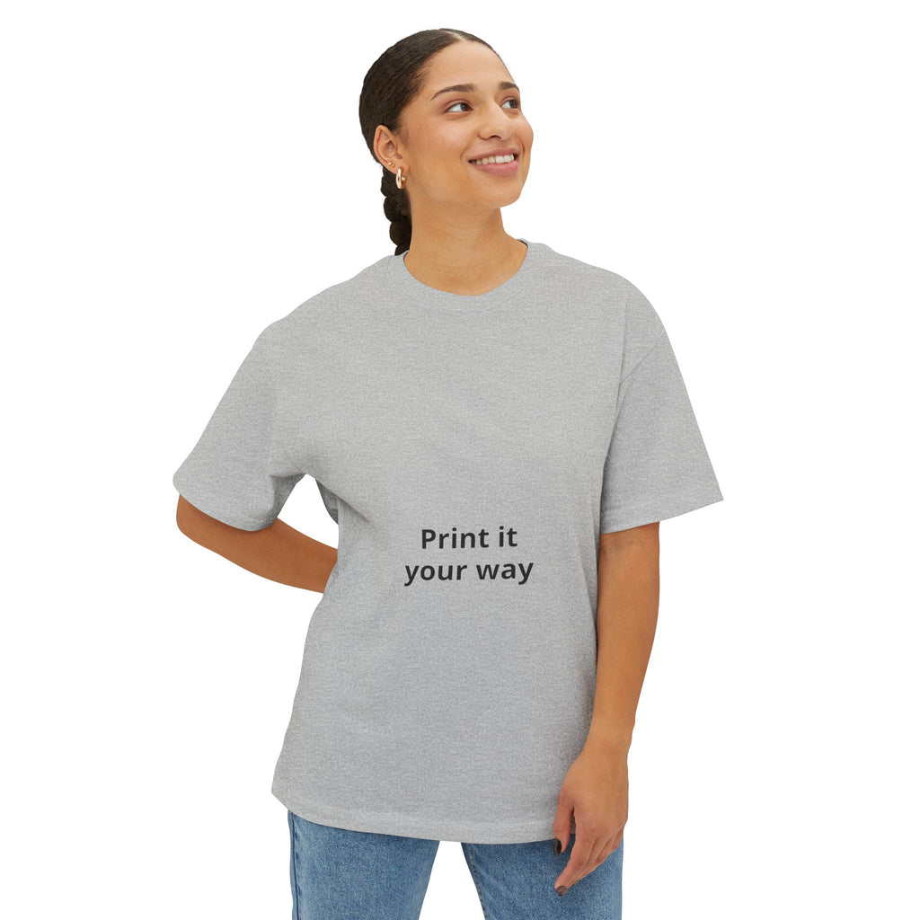 Unisex Oversized Boxy Tee with Relaxed Modern Casual Fit