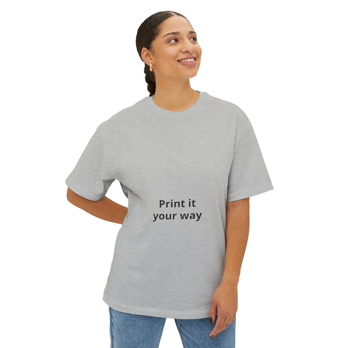 Unisex Oversized Boxy Tee with Relaxed Modern Casual Fit