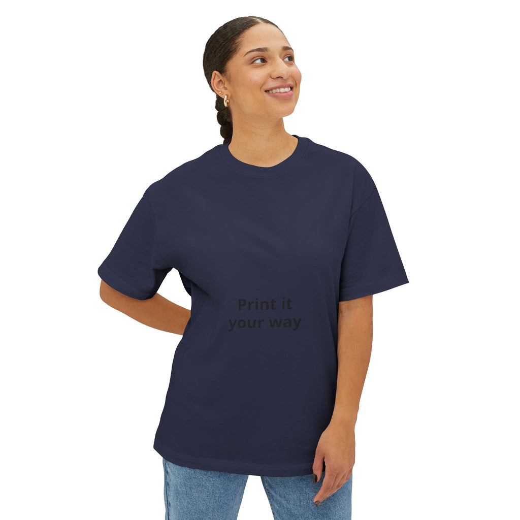Unisex Oversized Boxy Tee with Relaxed Modern Casual Fit