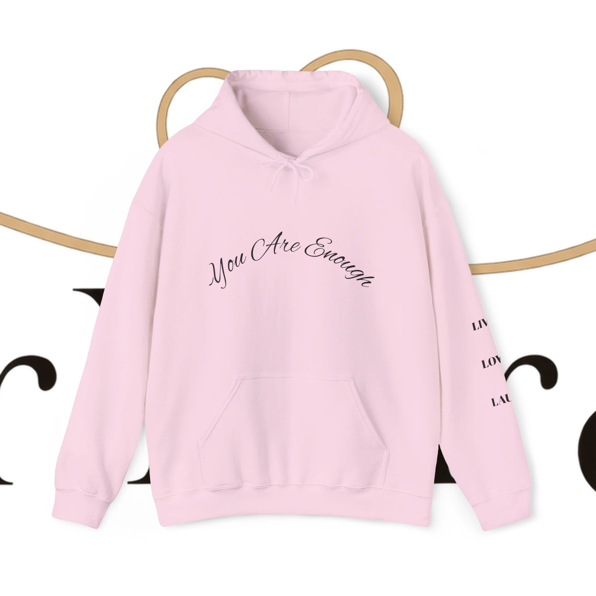 You Are Enough Hoodie with Inspirational Message for Everyday Casual WearYou Are Enough Hoodie with Inspirational Message for Everyday Casual Wear