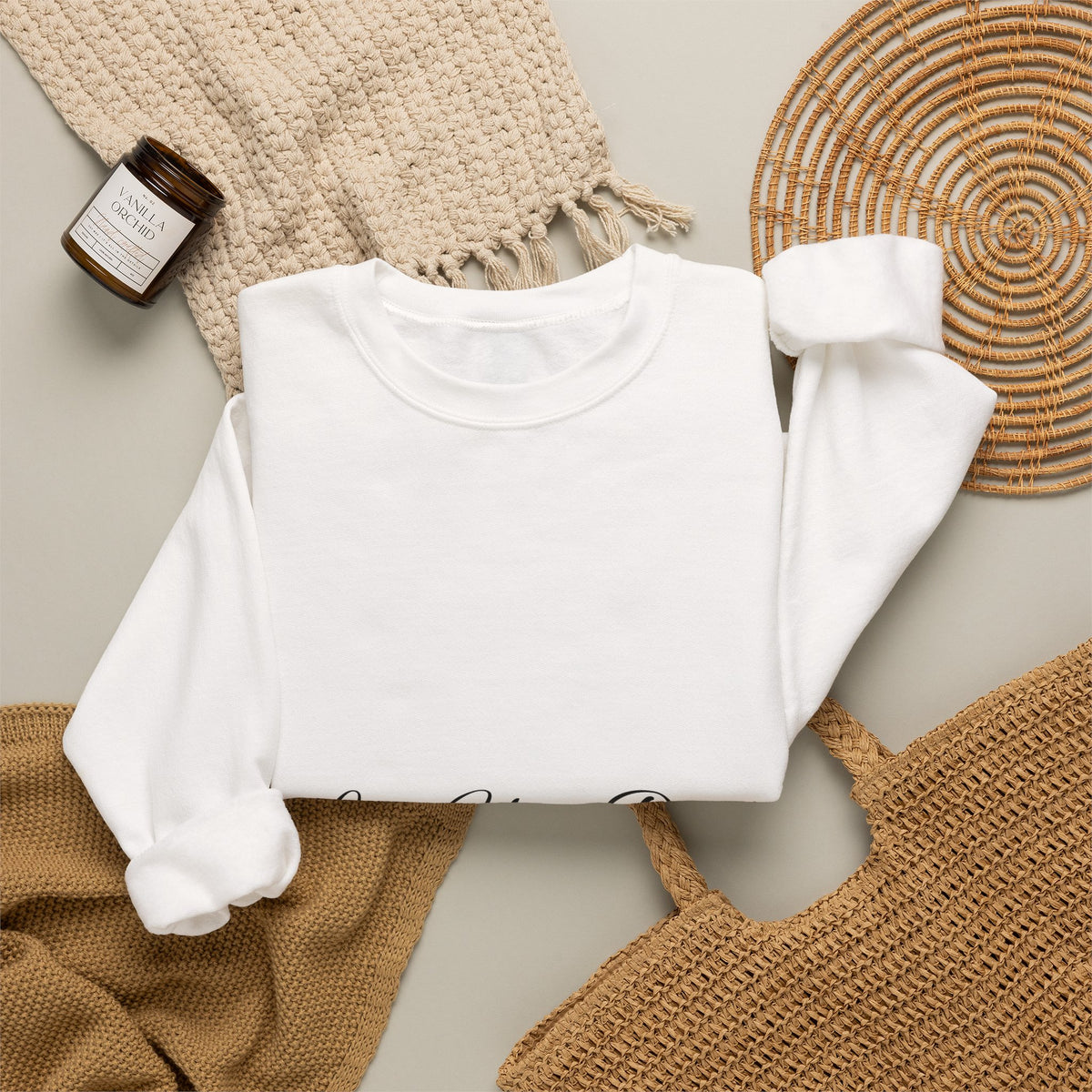 Love You Dad Crewneck Sweatshirt with Minimal Script Father's Day Design