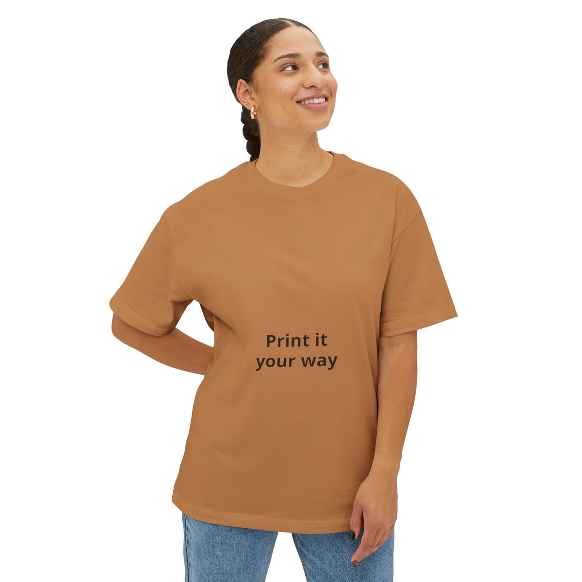 Unisex Oversized Boxy Tee with Relaxed Modern Casual Fit