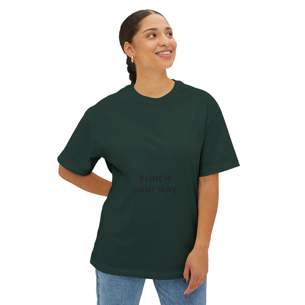 Unisex Oversized Boxy Tee with Relaxed Modern Casual Fit