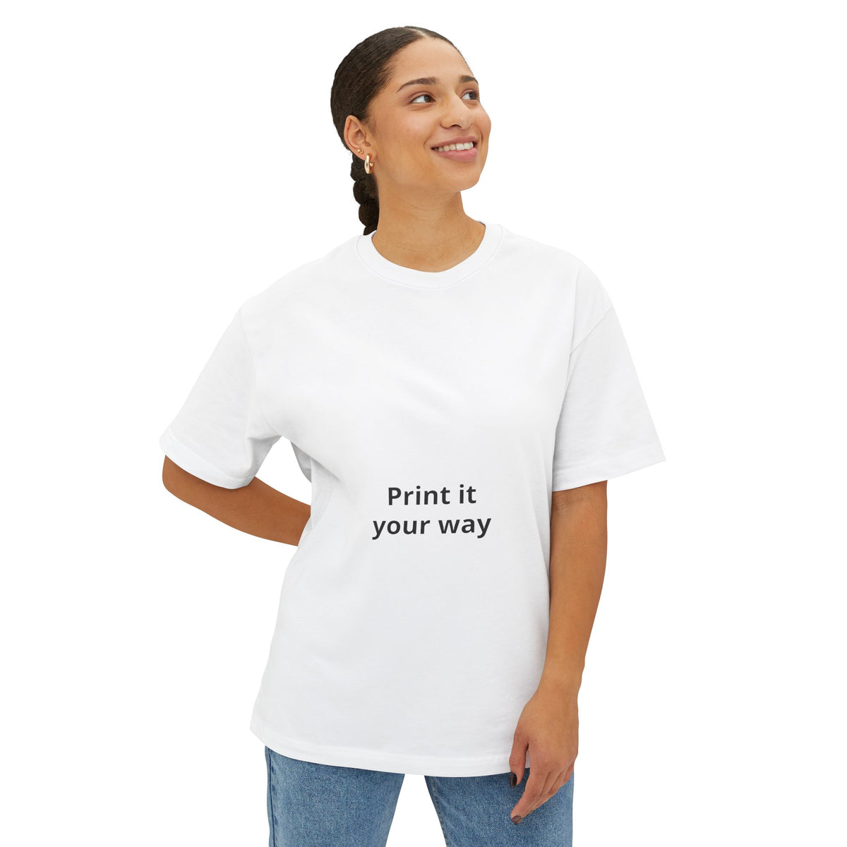 Unisex Oversized Boxy Tee with Relaxed Modern Casual Fit